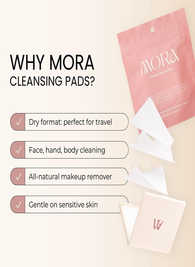 MORA Skincare Water-Activated Dry Cleansing Pads - Alcohol-Free Botanical Makeup Remover - Hand, Body, Face Pads for Women and Men - Portable - Safe for Sensitive Skin - 30 Count - Image 5
